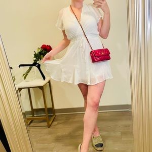 White flowy mini dress 🤍